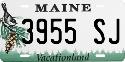ME license plate 3955SJ