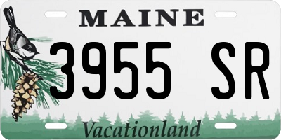 ME license plate 3955SR