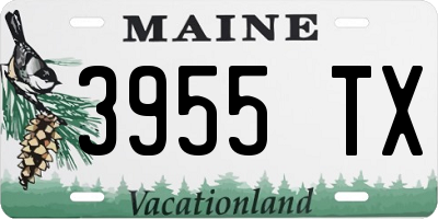 ME license plate 3955TX