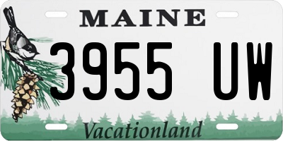 ME license plate 3955UW