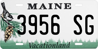 ME license plate 3956SG