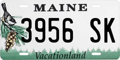 ME license plate 3956SK