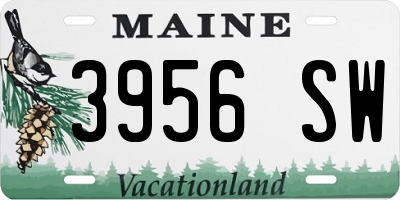ME license plate 3956SW