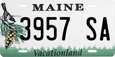 ME license plate 3957SA