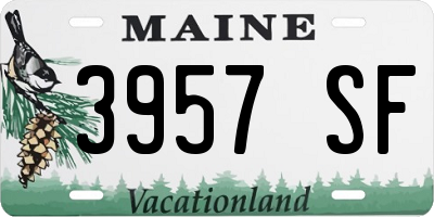 ME license plate 3957SF