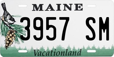 ME license plate 3957SM