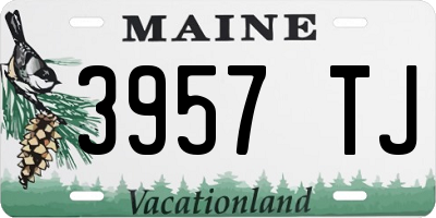 ME license plate 3957TJ