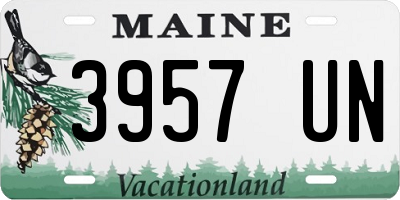 ME license plate 3957UN
