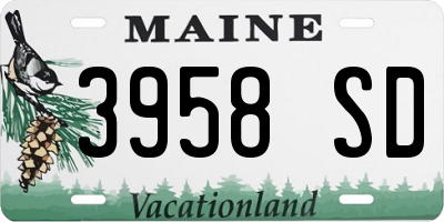 ME license plate 3958SD
