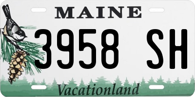 ME license plate 3958SH