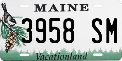 ME license plate 3958SM