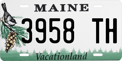 ME license plate 3958TH