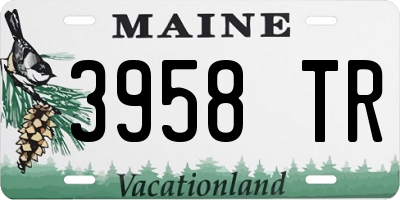ME license plate 3958TR