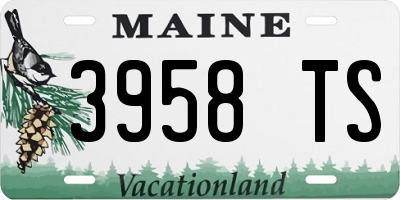 ME license plate 3958TS