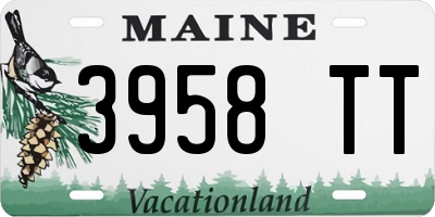 ME license plate 3958TT