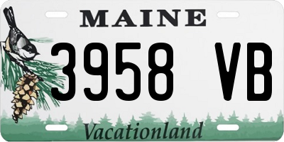 ME license plate 3958VB