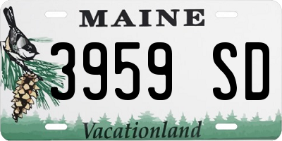 ME license plate 3959SD