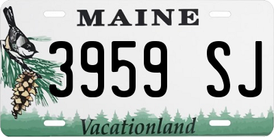 ME license plate 3959SJ