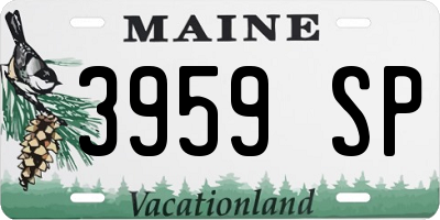ME license plate 3959SP