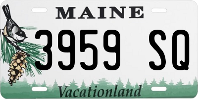 ME license plate 3959SQ