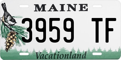 ME license plate 3959TF