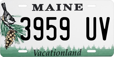 ME license plate 3959UV