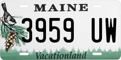 ME license plate 3959UW