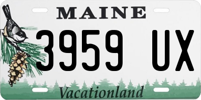 ME license plate 3959UX