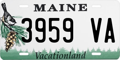 ME license plate 3959VA