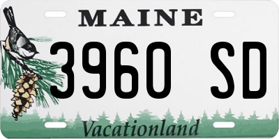 ME license plate 3960SD