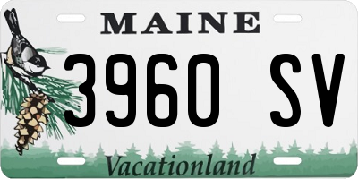 ME license plate 3960SV