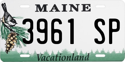 ME license plate 3961SP