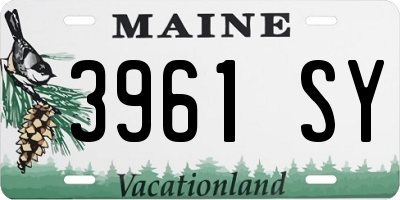 ME license plate 3961SY