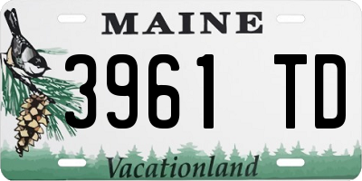 ME license plate 3961TD