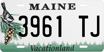 ME license plate 3961TJ