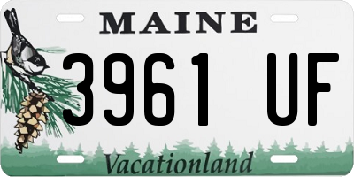 ME license plate 3961UF