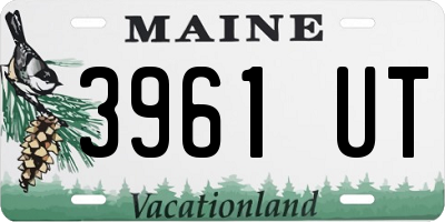 ME license plate 3961UT
