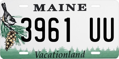 ME license plate 3961UU