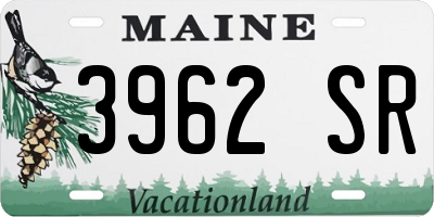 ME license plate 3962SR