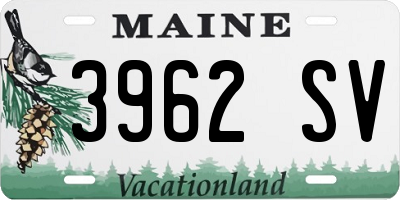 ME license plate 3962SV