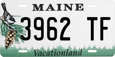 ME license plate 3962TF