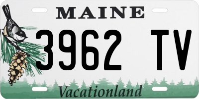 ME license plate 3962TV