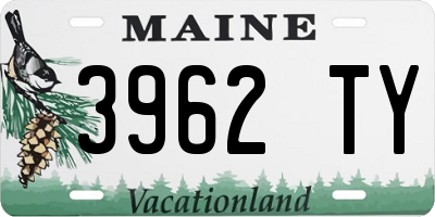 ME license plate 3962TY