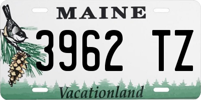 ME license plate 3962TZ