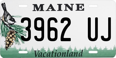 ME license plate 3962UJ