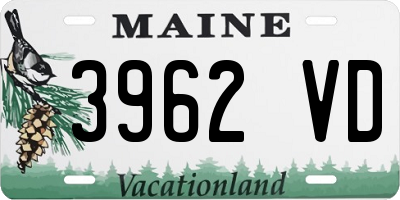ME license plate 3962VD