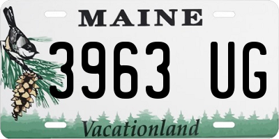 ME license plate 3963UG