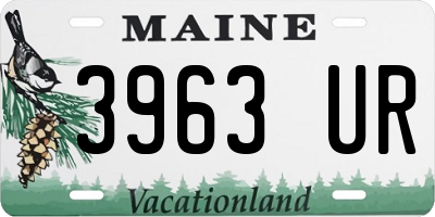 ME license plate 3963UR