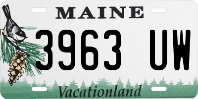 ME license plate 3963UW