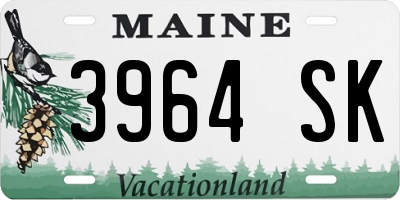 ME license plate 3964SK